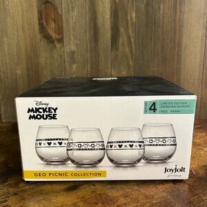 Jolt Geo Picnic Collection Glasses - Black and White